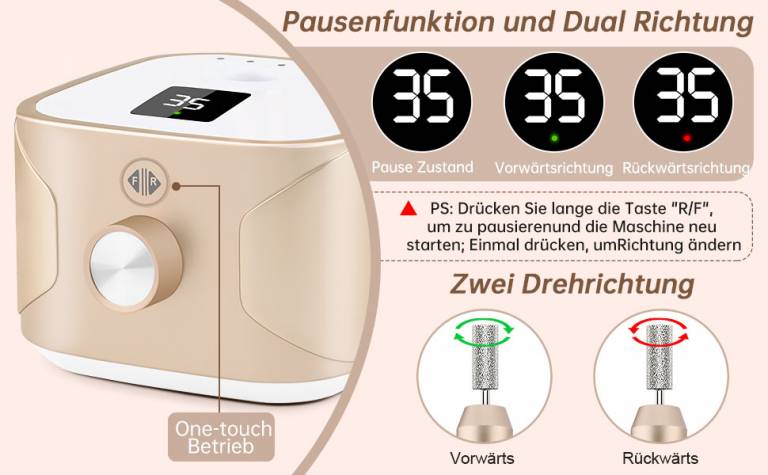 Nagelstudio Fräser Maniküre Pediküre Set – CHAMPAGNE